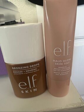e.l.f. Bronzing Drops (Bronze) & Halo Glow Skin Tint (Nude Pink)